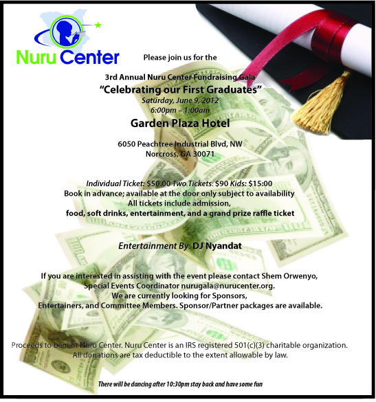 3rd Annual Nuru Center Gala - June 9th